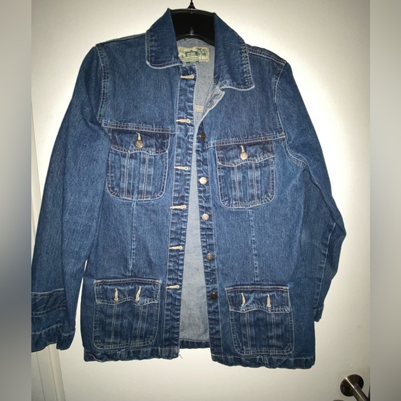 Havana Jack’s Cafe blue Denim Jacket Pockets women’s Size S Small 100% Cotton - Picture 1 of 12
